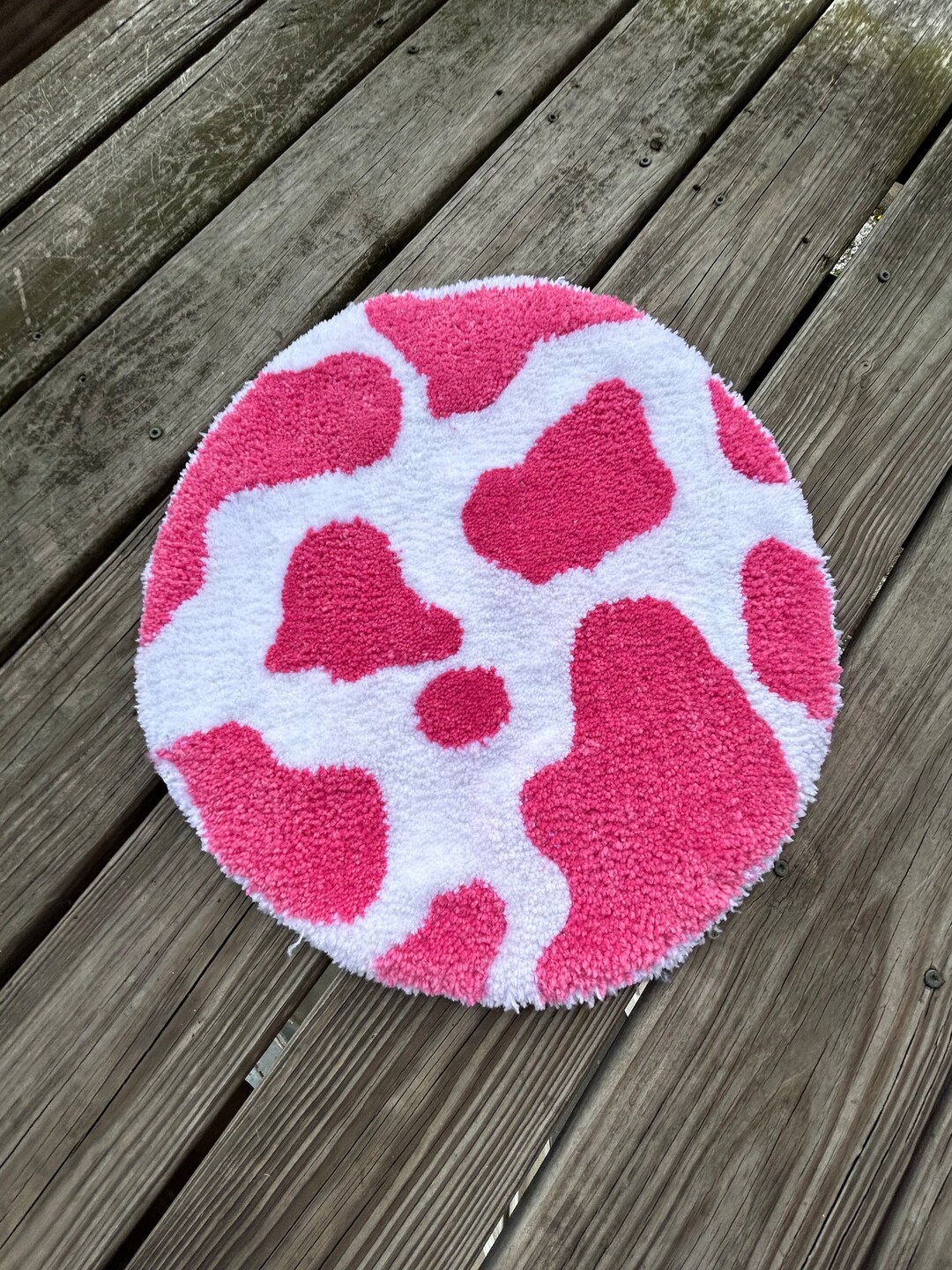 Pink Cow Print Rug Etsy
