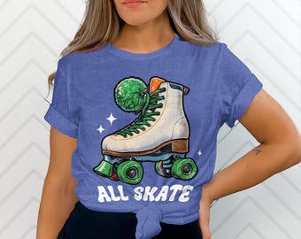 Retro Roller Skate Graphic Tee: Vintage 80s Skating Shirt