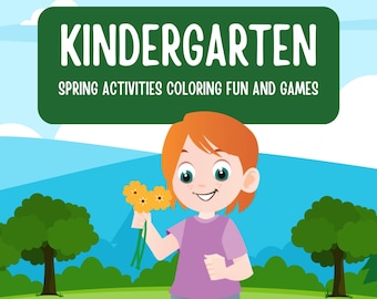 Spring Activities Coloring Fun and Games for Kindergarten