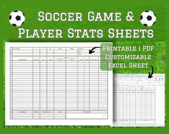 Soccer Game and Player Stats Sheets