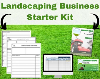Landschaftsbau Business Starter Pack | Anpassbare Excel-Arbeitsblätter und Printables