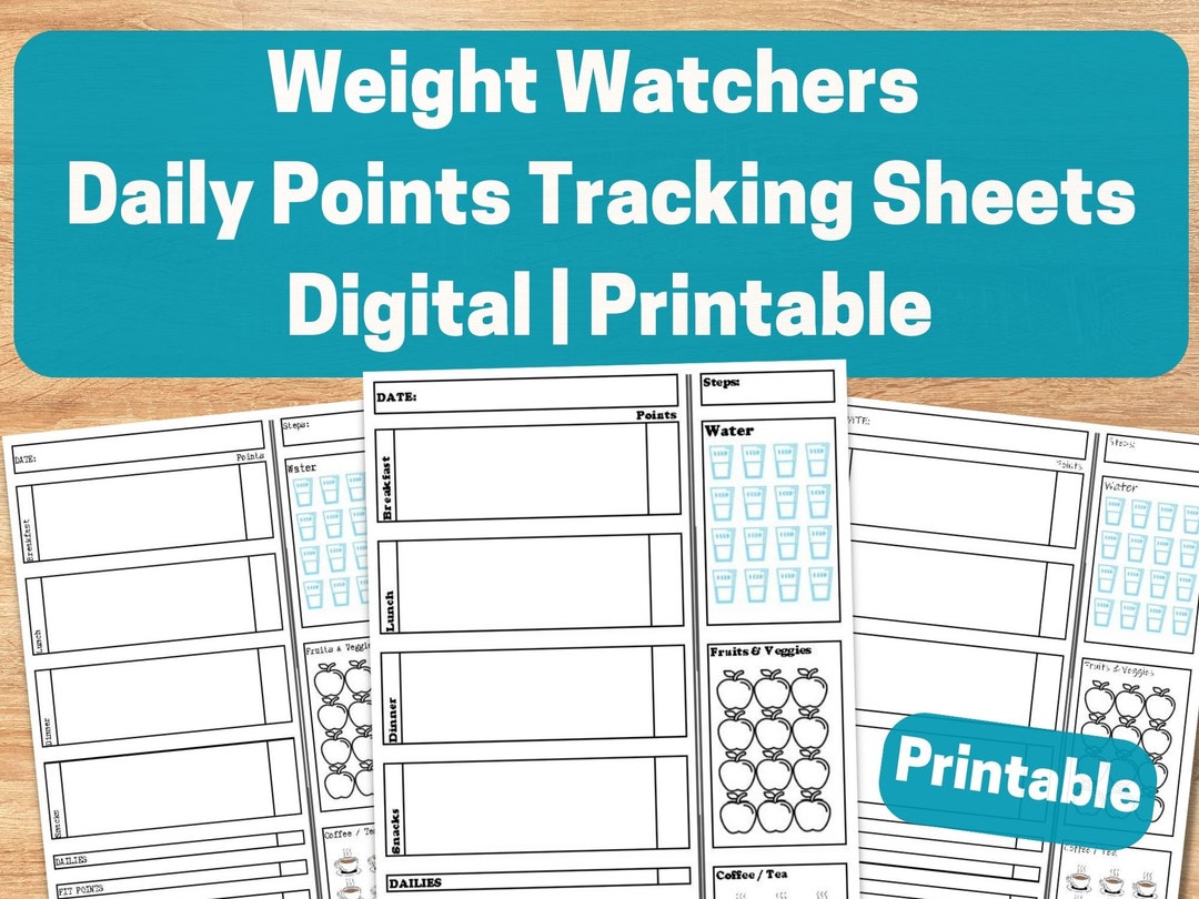 Daily Points Tracker Printable and Easy to Use. Etsy