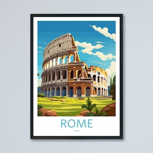 Stampa di viaggio del Colosseo di Roma, Arte murale del Colosseo, Poster di viaggio del Colosseo di Roma, ColosseumPrint, Stampa di viaggio retrò, Muro della memoria, Muro del viaggio
