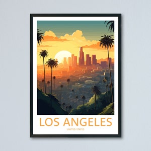 Los Angeles Travel Print, Los Angeles Travel Poster, Los Angeles Wall Art, Los Angeles Wall Decor, Travel Lover, Memory Wall, Travel Wall