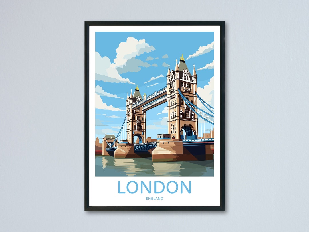 Tower Bridge Travel Print London Tower Bridge Poster Print Etsy