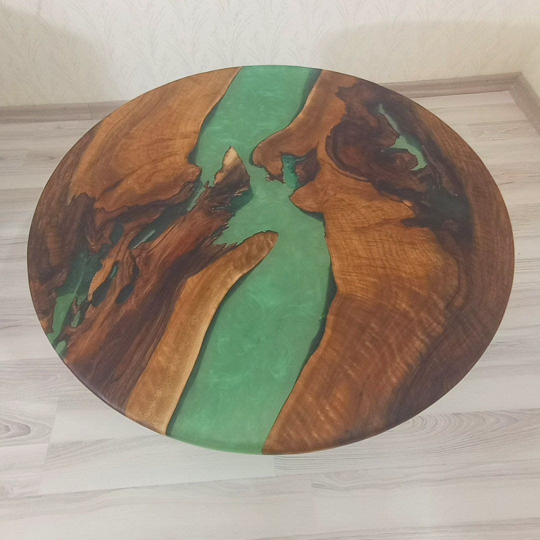 Coffee Table, End Tabledining Room Natural Edge, Ocean Resin Epoxy