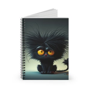 Leuke zwarte kat Emo notitieboekje | Dagboek | Dagboek | 6x8 BINNEN | 118 pagina&#39;s
