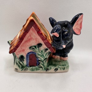 Vintage Elephant Next to House Planter MCM