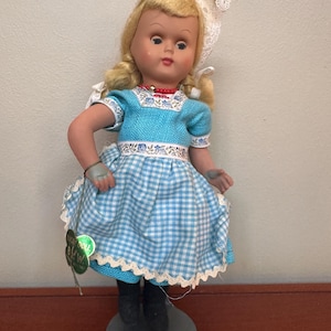 Vintage Lucky Doll Hauge Holland Sleepy Eye with Stand