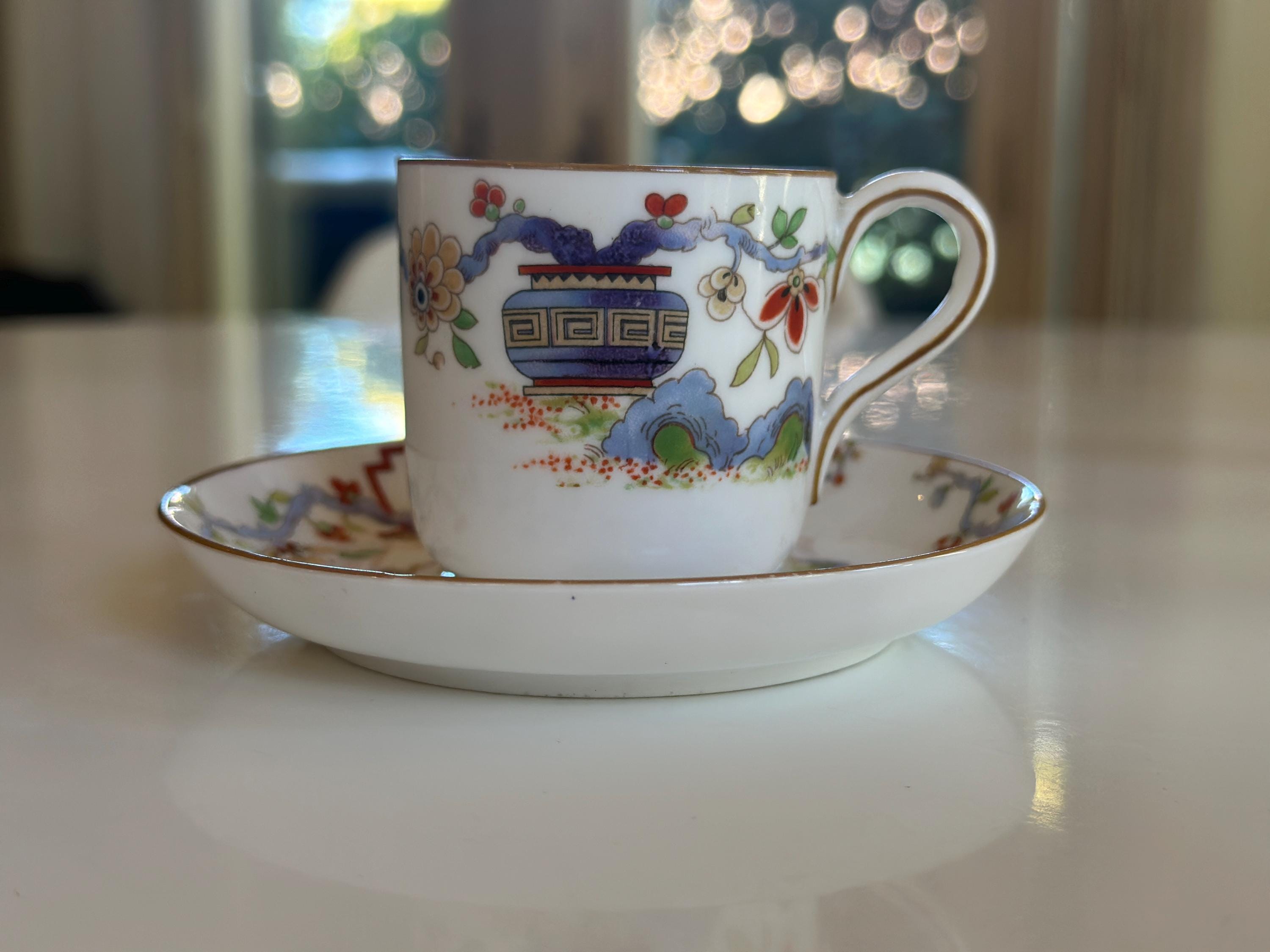 Antique Royal Worcester Cup and Saucer - Etsy Antique Royal Worcester Cup and Saucer - Etsy