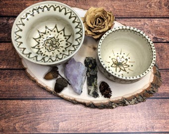 VERKOCHT-Mandala design Pottery Duo