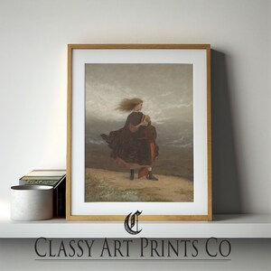 Vintage Painting of The Girl I Left Behind, Digital Wall Art, Downloadable Print, Art by E Johnson