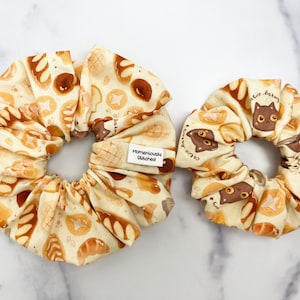 Kawaii Kitty Pastry Bread Scrunchie