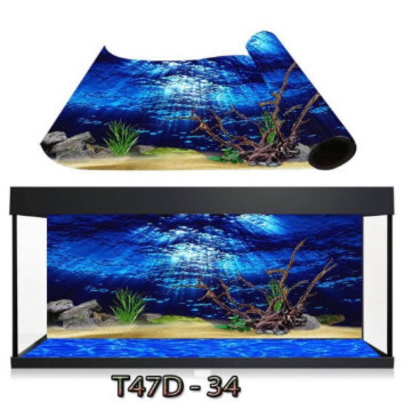 Aquarium Fish Tank Background Decal Poster Easy Set Up. Etsy