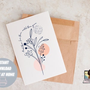 Teach them, love them watch them grow | Teacher Greeting Card | 5x7 | Sentimental | End of School year card
