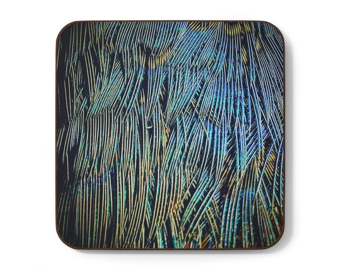 Blue Pheasant Hardboard Back Coaster | Nature-Inspired Drink Coaster | KnoxCompanies