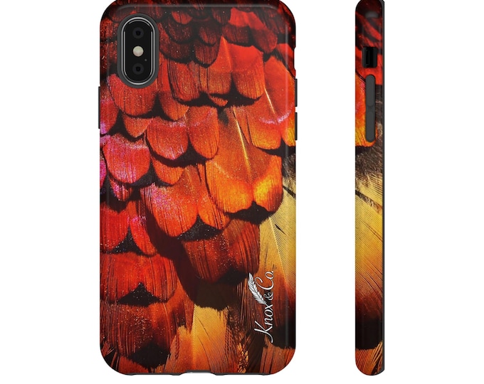 Red and Gold Pheasant Feather Tough Case