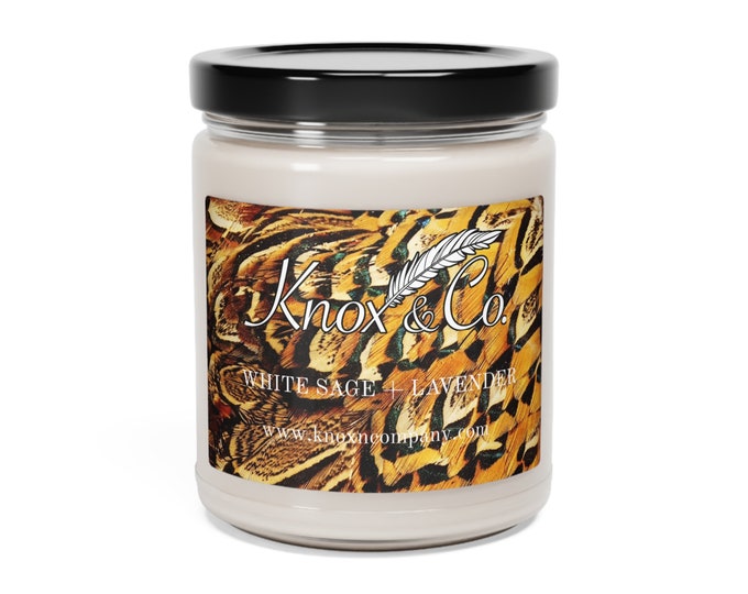 White Sage + Lavender Scented Soy Candle