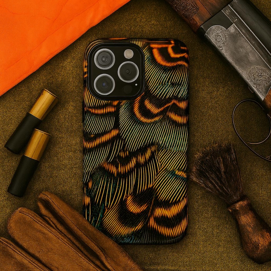 Blue and Gold Pheasant Feather Tough Case | Stylish and Durable Phone ...