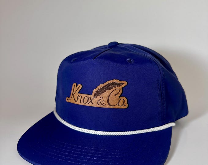 Navy with White Rope 5-Panel Knox&Co. Polyester Hat