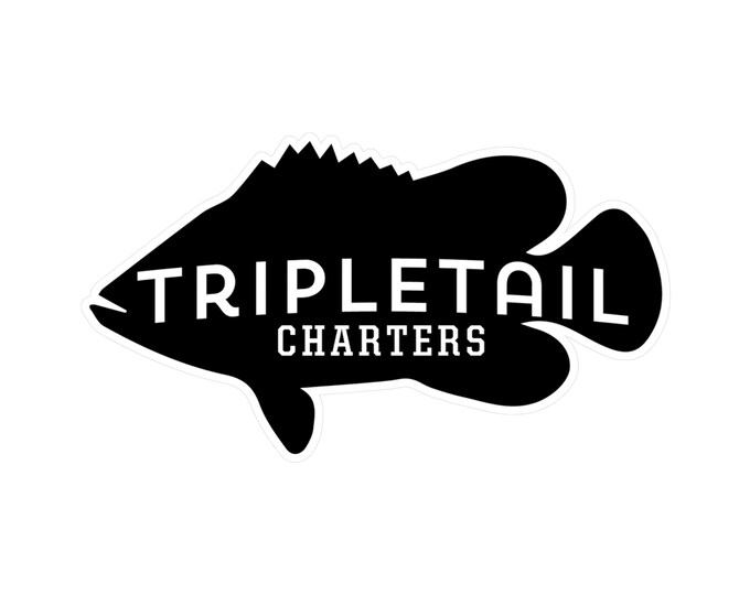 Tripletail Charters Decal | Durable Vinyl for Coolers, Trucks, Boats & More