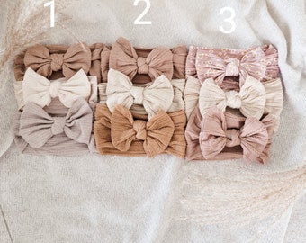 3-PACK baby headbands/bows