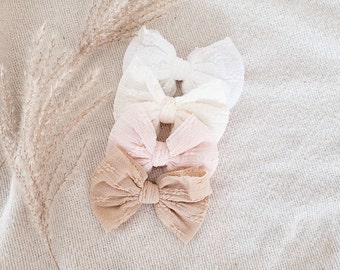 4-Pack Lace Baby Bows