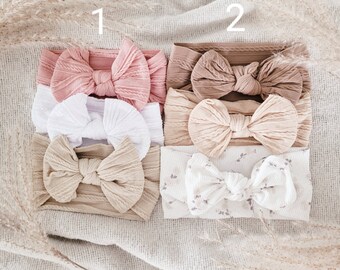 3-PACK baby headbands/bows