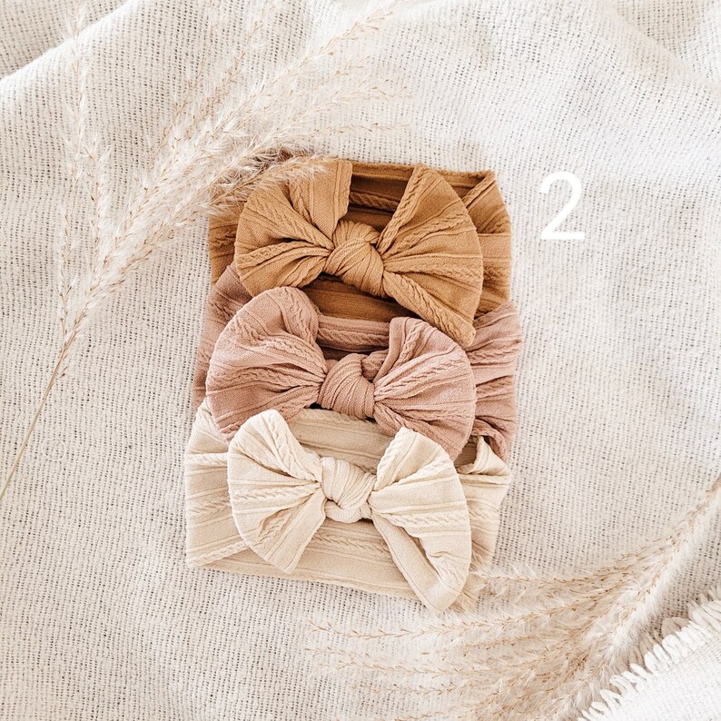 3er Pack Baby Stirnbänder/Schleifen 2