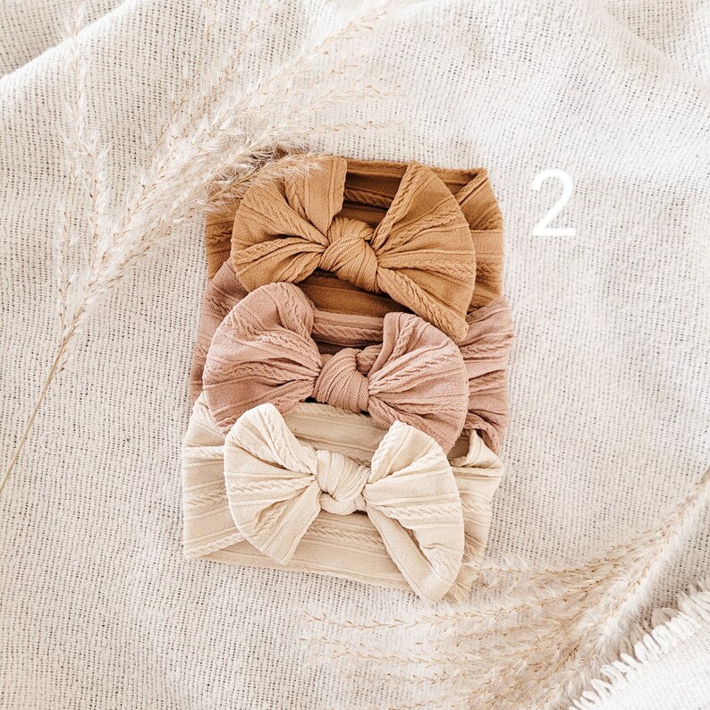 3-PACK baby headbands/bows image 3