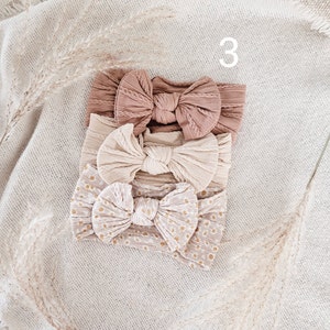 3-PACK baby headbands/bows 3