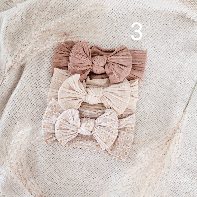 3-PACK baby headbands/bows 3