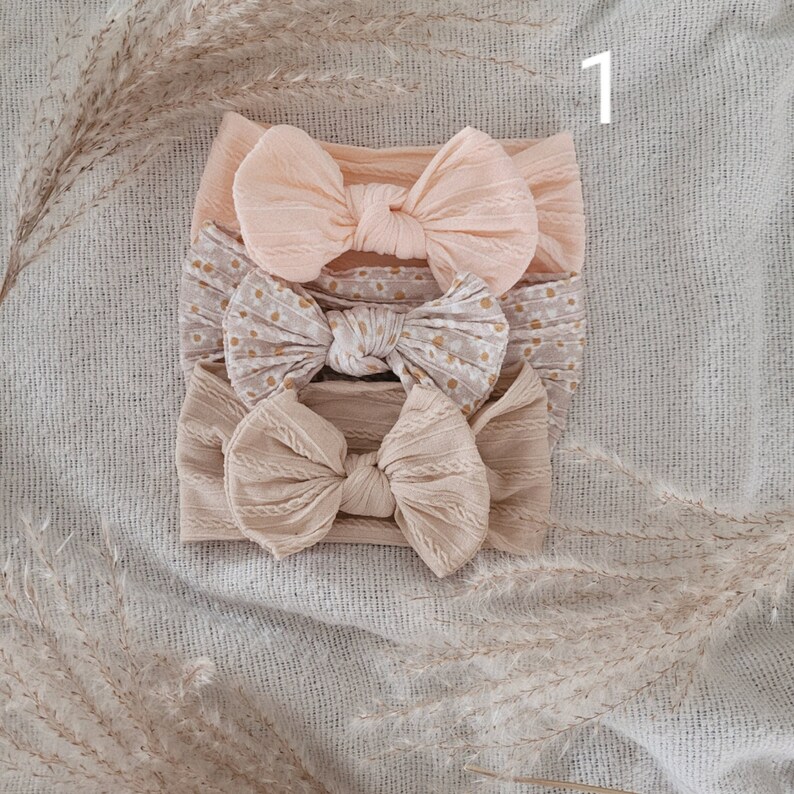 3-PACK baby headbands/bows image 2