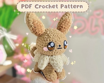 Eevee Eeveelution Pokemon inspiré motif au crochet (PDF numérique)