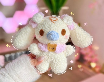 FABRIQUÉ sur commande--bébé chiot lapin avec Binky Crochet Amigurumi doudou fait main Kawaii mignon animal en peluche