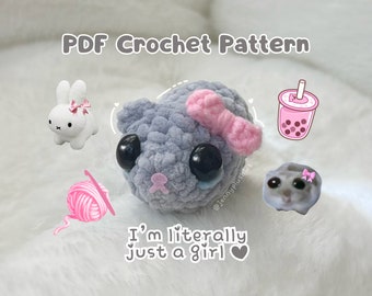 Sad Hamster Meme No Sew Crochet Pattern (Digital PDF)