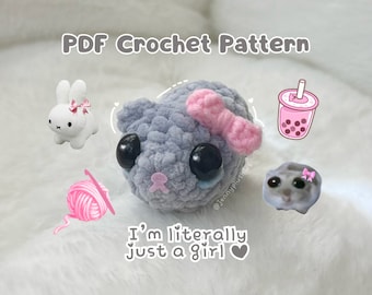 Sad Hamster Meme No Sew Crochet Pattern (Digital PDF)