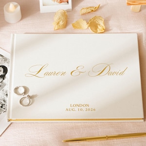 Personalized Wedding Guest Book - Custom Letters to the Bride Scrapbook - Polaroid Photo Album - Signing Book for Reception Engagement Party