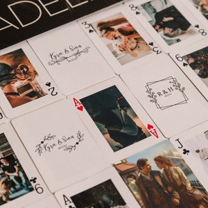 Aangepaste trouwfoto pokerkaarten, alternatief voor bruiloftsgastenboek, huwelijkscadeau, aangepaste paargeschenken, jubileumgunst