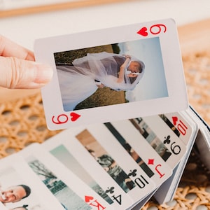 Carte da gioco fotografiche bomboniera, alternativa al libro degli ospiti del matrimonio, cartoline fotografiche personalizzate per anniversario, ricordo del matrimonio, regalo di nozze