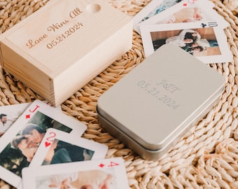 Custom photo playing cards for wedding, wedding guestbook alternative, wedding deck poker,  gifts for husband, gift for anniversary
