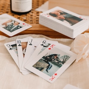 Wedding guestbook alternative, custom couple's photos playing cards, poker playing cards for lovers, anniversary gift, wedding gift