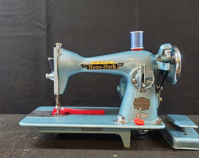 Home Mark Sewing Machine Model 15 Metallic Blue Heavy Duty Straight