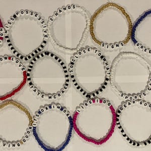 Tate McRae Bracelets! So Close To What Album Bracelets! Tate McRae Friendship Bracelets! Miss Possessive Tour Bracelets! Homemade!