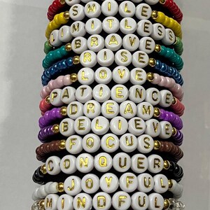 Custom Word Bracelet | Personalized Word Bracelet | Custom Beaded Bracelet | Friendship Bracelet Gift | Personalized Bracelet