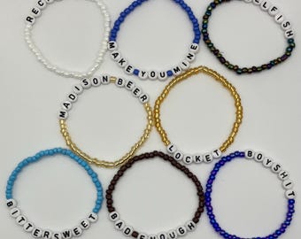 Madison Beer Bracelets! Locket Friendship Bracelets! Madison Beer Album Bracelets! Boyshit Bracelets! Reckless! Tour Bracelets! Homemade!