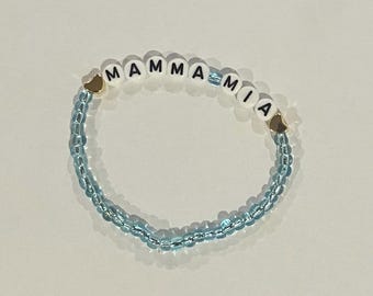 ¡Pulseras del musical Mamma Mia! ¡Pulseras de la amistad Mamma Mia! ¡Pulseras de la película Mamma Mia! ¡Pulseras caseras Mamma Mia!