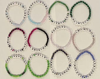 ¡Pulseras inspiradas en la canción Wicked! ¡Pulsera de la película Wicked! ¡Pulseras del musical Wicked! ¡Pulsera popular que desafía la gravedad! ¡Hecha en casa!