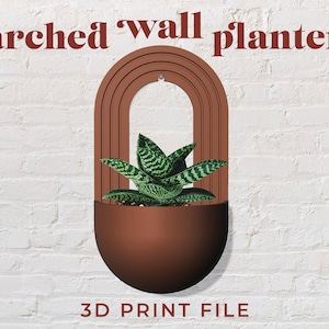 8&quot; Arched Wall Planter 3D Print File
