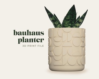 Bauhaus Planter 3D Print File STL